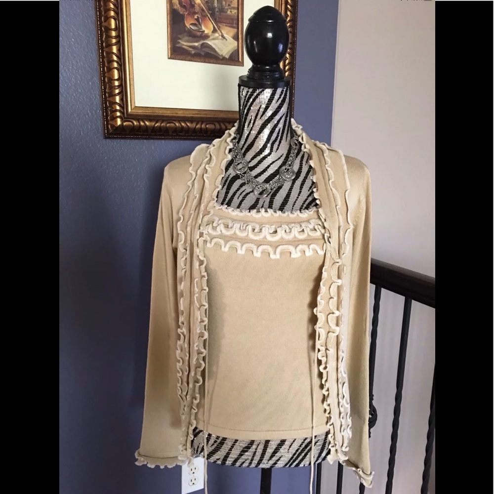 NWT Last Women 2PCS Set Cardigan + Tank Top Sz S/M